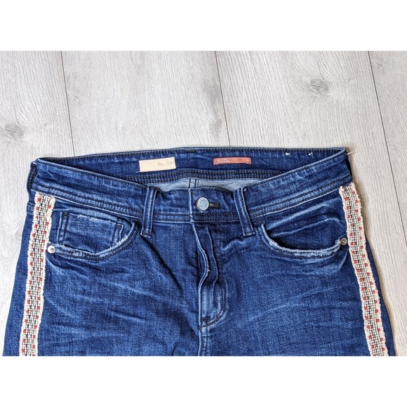 Anthropologie Pilcro & the Letterpress Side Stripe Slim Boyfriend Jeans Sz 28/ 6 - Picture 2 of 16